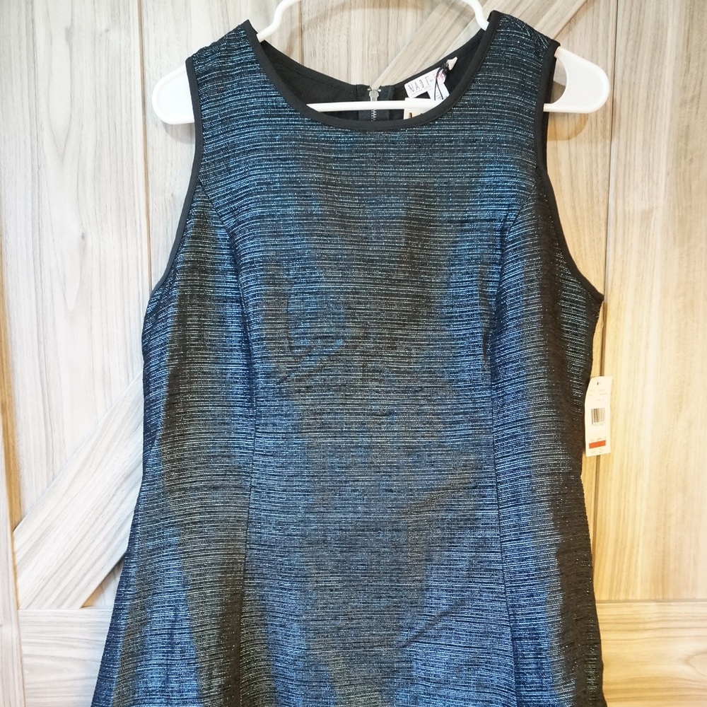 Made For Impulse Womens Metalic Blue Dress Size L